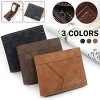Wallets 2023 Fashion PU Leather Men's Wallet With Coin Pocket Zipper Small Money Purses Dollar Slim Purse Design