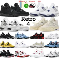 Military Black Cat Retro 4 Jumpman Outdoor Shoes J4 Mens Basketball Shoes 4s Canvas Red Thunder Cactus Jack Sail White Oreo Unc Women Sneakers Sport Trainers