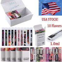 Stock in USA Cake Disposable Vape Pens E Cigarette 10 Flavors 280mAh Rechargeable Vaporizers Oil Dab Pen 1ml Empty Disposable Device Pods