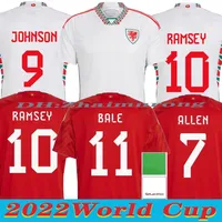 2022 World Cup Wales Soccer Jerseys BALE WILSON ALLEN RAMSEY wes 22 23 National Team Rodon VOKES Home Away Football Shirt Short Sl281U
