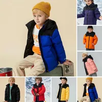 Baby Clothes Winter Down Coat Jacket Face Parkas Men Long Sleeve Hooded Parka Overcoat puffer Jacket Downs Outerwear Causal Man Ho2892