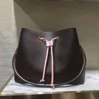 solds luxurys designers Fashions Bags NEONOE Bucket Handbags flower Purses Women Tote Brand Letter Genuine Leather Shoulder Ba245d