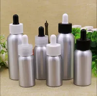 Storage Bottles 10 PCS 30 50 100 ML Aluminum Essential Oil Perfume Bottle Glass Dropper Dispensing 1 1.7 3 OZ Container