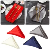 Table Napkin Party Supplies Linen Wedding Decoration Soft Solid Red Dinner Napkins Cloth