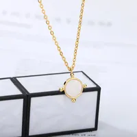Pendant Necklaces Fashion Trend Round Necklace Bohemian Sweet Natural White Opal Chain Female Moonstone Wedding Jewelry Simple Accessories