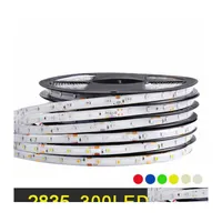 Led Strips Rgb Strip Light 5M 60Leds M Smd 2835 Dc 12V Ip65 Waterproof Flexible Tape White Warm Red Green Blue Yellow Drop Delivery Otfd1