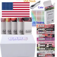 USA Stock Cake Disposable Vape Pens E Cigarettes Rechargeable Starter Kits 280mAh With USB Connectors 1ml 10 Flavors Disposable Device Pods Empty