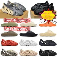 slides Slippers foam runner Designer slipper men women Sandals Triple Black White Resin pattern mens womens slides