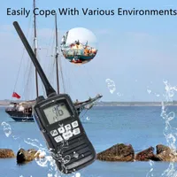 Walkie Talkie Handheld Vhf Marine Radio Transceiver Boat Vessel Float Talk 2 Way IP-X7 Waterproof RS-25M 100KM Long-range