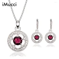 Necklace Earrings Set IMucci Natural Stones Fashion Jewelry Wholesale Bridal Accessories Earring