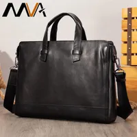 Briefcases MVA Genuine Leather Handbag Men Crossbody Shoulder Bag For Document A4 Large Laptop 14 Notebook Business