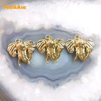 Pendant Necklaces 5pcs Thailand Trendy Style Gold Color Elephent Shape Copper Plated Lifelike Animal Vintage Design For Men Women Jewelry
