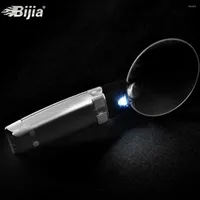 Telescope BIJIA With LED Light Magnifying Glass Acrylic Lens For Elderly Reading HD Folding Handheld Dual-use 5x90mm Magnifier