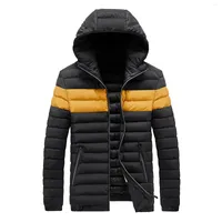 Men's Down Patchwork Men Coat Winter Warm Softshell For Windproof Soft Shell Jacket Fashion Outwear Chaquetas Hombre