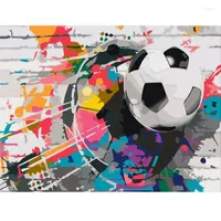 Paintings Paint By Numbers Landscape Football HandPainted Home Decor Drawing Canvas Figure DIY Acrylic Oil Painting Pictures