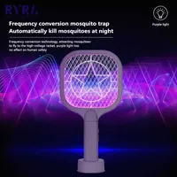 Pest Control 2in1 Killer LED USB Rechargeable Mosquito Killing Lamp Mini Electric Bug Zapper Summer Fly Swatter Trap Tools 0129