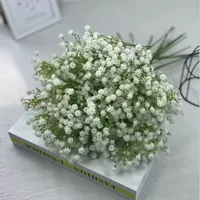 Single White Aankomst Gypsophila Baby Breath Artificial Fake Silk Flowers Plant Home Wedding Decoratie FY3762 SS0130