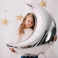 Decoração de festa 36 polegadas Moon Balloon Girl Toy Toy Aluminum Foil Shopping Activity Baby Charp Wedding Birthday