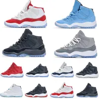 Cool Grey Kids Shoes 11s Black Boys Grey Sneaker 11 J Дизайнерские баскетбольные тренеры по вишни маленькие детские молодые малыш дети дети мальчик девочка Big Space Jam Metallic
