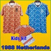 1988 Holland Nederländerna retro fotbollsskjorta Soccer Jersey Men Kids Kit Gullit 10 Van Basten 12 Vintage Tops Tee Short Sleeve Summer Retro Nederländerna Skjortor