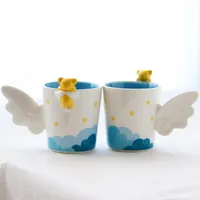 Mugs 280ML(9oz) Creative Wings Handgrip With Cute Bear Ceramics Coffee Mug Milk Tea Office Cups Drinkware The Birthday Gift