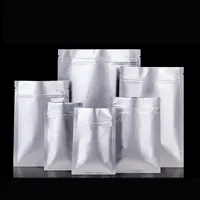Matte wiederverschließbare Tasche Aluminiumfolie Zip Lock Package Beutel 200pcs/Lot Food Storage Bag Tee Snacks Langzeitverpackung Mylar Folienbeutel