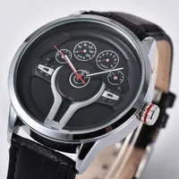 Wristwatches Creative Natrual style Classic precision Fashion Men's Quartz watch 3D Racing tire Free Stainless Strap Clock Casual Sports 230130
