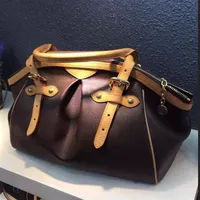 Vintage Bag Oxidize Leather Bags 100% Real Leather Purse Famous Brand Name Handbags Designer Bag Genuine Leather Brand Bag Sh244a