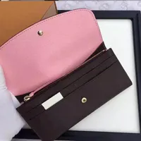 Women men long wallet Multicolor colourfull Business Card Case Original for lady coin purse Zipper Pocket case genuine leather top239K