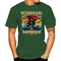 Men&#039;s T Shirts October Girl Vintage Halloween T-Shirt Size M-3Xl Style Round Tee Shirt
