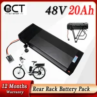 Genuine Rear Rack Ebike Battery 48V 36V 21700 Cells Li-ion Electric Bicycle Battery Pack For 1000W 750W 500W 350W Motor