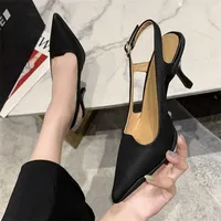 Sandals Women's 2022 summer new style sexy simple casual temperament sandals with pointed toe and stilettos women shoes high heel 0129