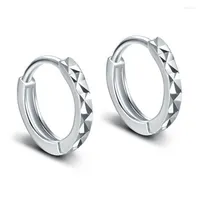 Hoop Earrings S925 Silver Earring Cute Mosaic For Women Wedding Gift Lady Girl Fashion Jewelry