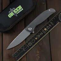 Green thorn CD F3 ns D2(K110) blade titanium handle outdoor camping hunting practical folding knife EDC tool203N