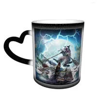 Mugs Funny Cat DIY Starry Sky Color Coffee Mug Customized Gift Office Milk Cup