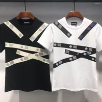 Мужские рубашки T DSQ Phantom Turtle 2023FW Mens Designer Shirt Италия Fashion Tshirts Summer Patter