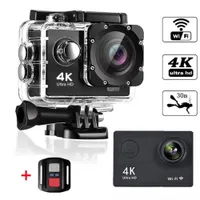 Sports Action Video Cameras Ultra HD 4K Action Camera H9R WiFi 12MP 2" LCD 30M Waterproof 170D Remote Control Helmet Bicycle Video Camera Outdoor Sport Cam 230130