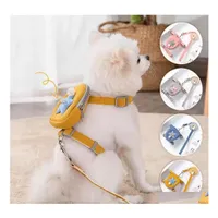 Dog Collars Leashes Ups Cute Pets Leash Cat Dogs Chain Ishaped Backpack Chest Strap Pet Supplies Drop Delivery Home Garden Dhoar