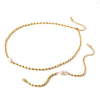 Necklace Earrings Set Youthway Natural Freshwater Pearl Bracelet Stainless Steel PVD Plated 18K Gold Waterproof Jewelry For Women