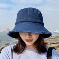 Wide Brim Hats Fashion Summer UV Protection Bucket Women Retro Tassel Beach Caps For Lady Sun Hat Outdoor Korean Fisherman