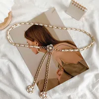 Cinture a catena della cintura di alta qualit￠ marchi di moda designer casual designer di lusso catene classiche catene dorate di perla scintillanti wasitbands