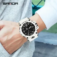 Wristwatches SANDA Men Military Watches G Style White Sport Watch LED Digital 50M Waterproof S Male Clock Relogio Masculino