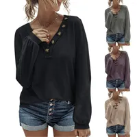 Women's Blouses Womens Knitted Long Version Of The Tops Tie Loose Fit Batwing Plain Shirt