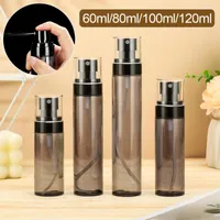 Storage Bottles 60 80 100 120ml Perfume Spray Bottle Refillable Plastic Atomizer Cosmetic Press Travel Accessories
