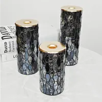 Candle Holders Design Vintage Glass Candlestick Dining Table Pillar Nordic Golden Holder Transparent Candelabros Decorativos Room Decor