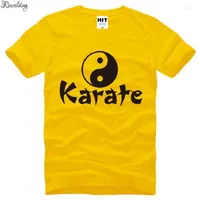 Men's T Shirts Karate Printed Men Fashion Short Sleeve O-Neck Cotton T-Shirt Summer Style Male Teamwear Fitness Tee Shirt