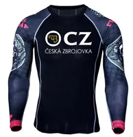 Men's T-Shirts CZ Ceska Zbrojovka Czech Firearms Men Compressed T Shirt Long Sleeve Bodybuilding Skeleton Head Print MMA Muscle Men tshirt 230130