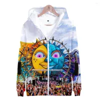 Męskie bluzy otaczające zamyk z kapturem Factory Bezpośrednie Sprzedaż Jutro Rowland Electronic Music Festival Celebrity Inspired Trendy Sidno