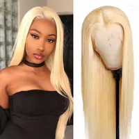 Honey Blonde Lace Front Wig With Baby Hair Straight Human Wigs For Women Brazilian Remy