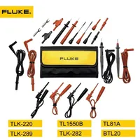 FLUKE Test Lead Kit Multimeters Alligator Clips Probes Hook TLK-220 TL81A TLK289 TLK282 TL1550B BTL20 Wire Pen Cable